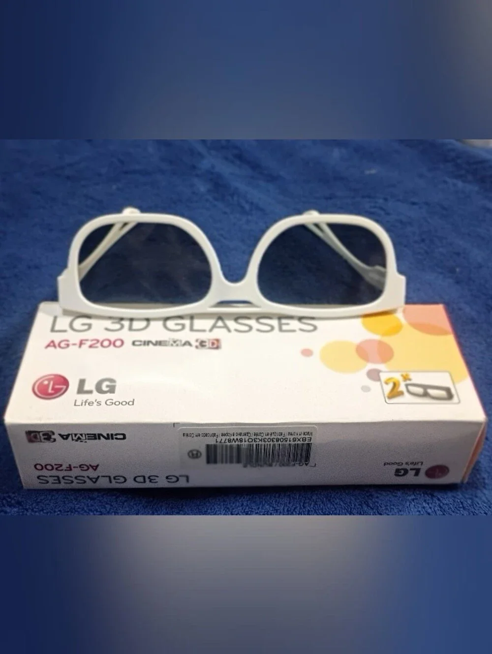 LG 3D Glasses AG-F200 Orange & White Pair